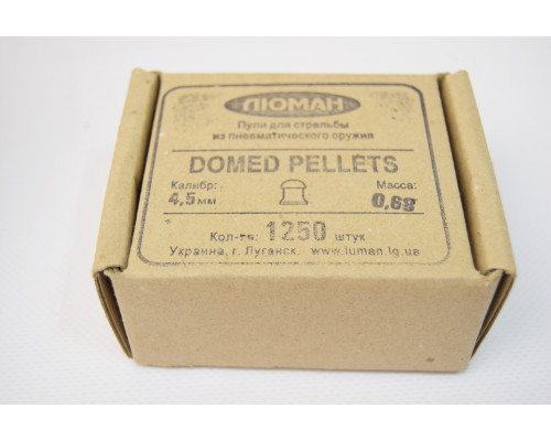 Пули Люман Domed Pellets 4,5 мм, 0,68 грамм, 1250 штук